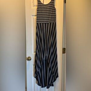 High low dress with belt